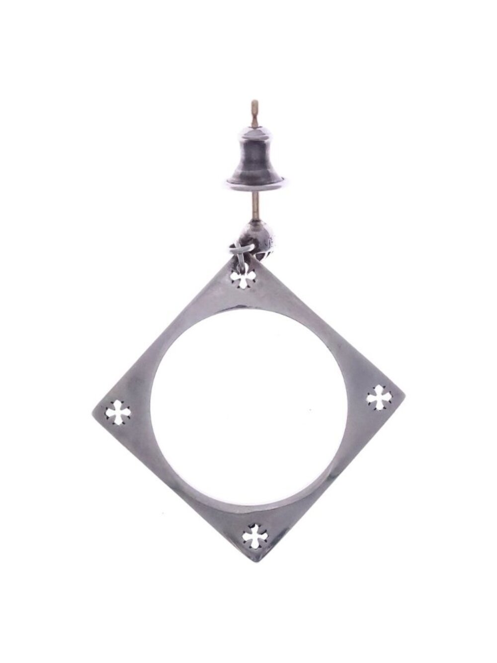 Chrome Hearts KH Square Kate Hudson Earrings Silver